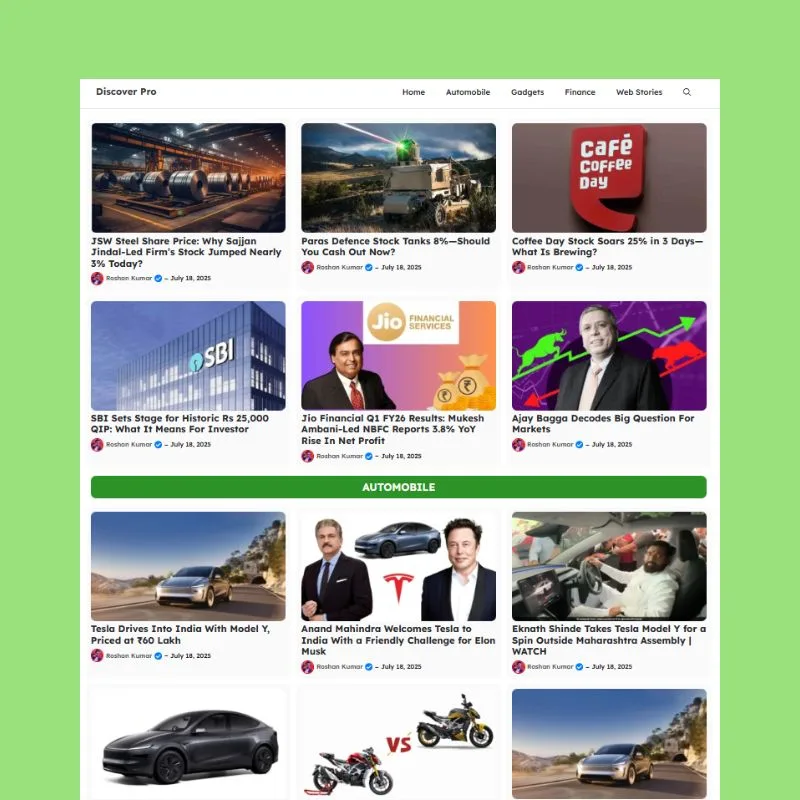 Discover Pro – Blog Website Templates For GeneratePress